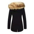 thumbnail image 3 of Giolshon Women's Twill Parka Jacket Warm Winter Coat with Faux Fur Collar, 3 of 6