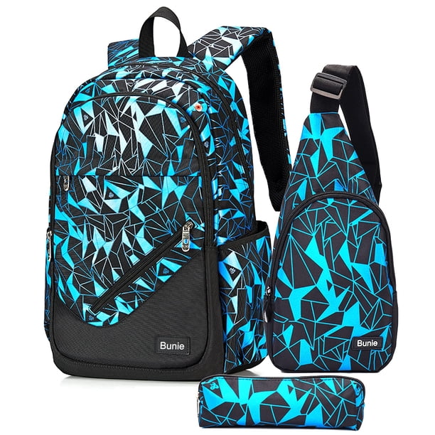 Mochila escolar Bunie para niños 16 pulgadas con bandolera y estuche
