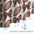 thumbnail image 6 of Brown Footballs and Bows Pattern Shower Curtain 36"x72" ,Bathroom Decorative Shower Curtains Set with 12 Hooks,Modern Waterproof Washable Shower Curtain, 6 of 6