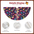 thumbnail image 3 of Fotbe rainbow color mushroom Skull Pattern Christmas Tree Skirt, Tree Skirts Plush Christmas Decorations, Christmas Tree Skirts Xmas Decorations Holiday Party Decor-48", 3 of 6