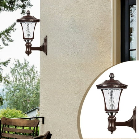 

sdhkgrrt Solar Lights Outdoor Solar Outdoor Garden Lights Decorative Lights Home Outdoor Garden Villa Fence Light Control 2 LED Wall Lights Lampshade High Translucent Wall