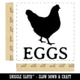 thumbnail image 2 of Eggs Text with Chicken Farm Self-Inking Rubber Stamp Ink Stamper - Blue Ink - Large 1-1/2 Inch, 2 of 7