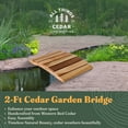 thumbnail image 2 of All Things Cedar 2-ft Gnome Garden Bridge, 2 of 7