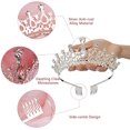 thumbnail image 5 of Coronas y tiaras de cristal con peine para niña o mujer, cumpleaños, Navidad, fiesta de Halloween, regalos de San Valentín, tiaras de boda Rojo Verde, 5 of 5