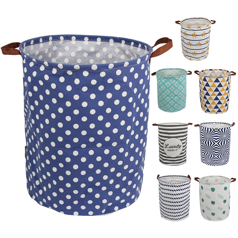AUCHEN Laundry Hamper, Large Waterproof Cotton Fabric Laundry Baskets