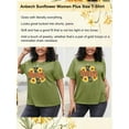 thumbnail image 6 of Anbech MAMA Sunflower Plus Size T-Shirts for Women Graphic Sunflower with Butterflies Print Oversize Short Sleeves T-Shirt with Round Neck, 6 of 9