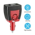 thumbnail image 3 of Cigarette Lighter Power Supply 150W 12V DC to 220V AC Car Power Inverter Adapter With USB Charger Port, 3 of 6