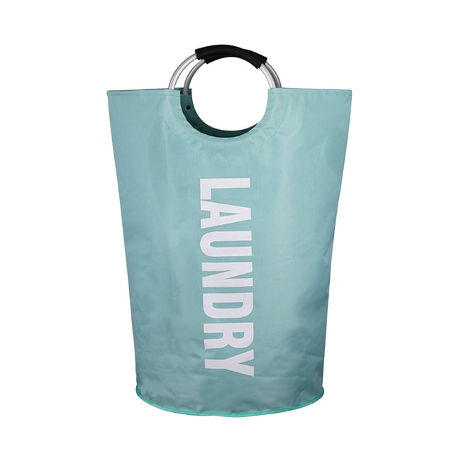 Xihbxyly Cesto para La Ropa, Espacioso y Plegable, Asa de Aluminio Ligera, Solución de Almacenamiento Versátil, Ideal para Lavanderías Domésticas y Dormitorios, Diseño Duradero.