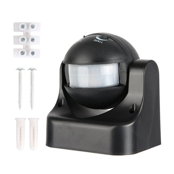 MesaSe Interrupteur de Capteur Corporel Infrarouge PIR Étanche 110-240V Grand Angle Noir Usage Extérieur Activé par le Mouvement Écoénergétique Conception Résistante à la Corrosion