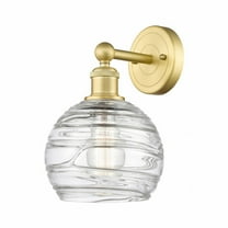 Innovations Lighting  Athens Deco Swirl - 1 Light 8" Sconce Satin Gold/Clear Deco Swirl