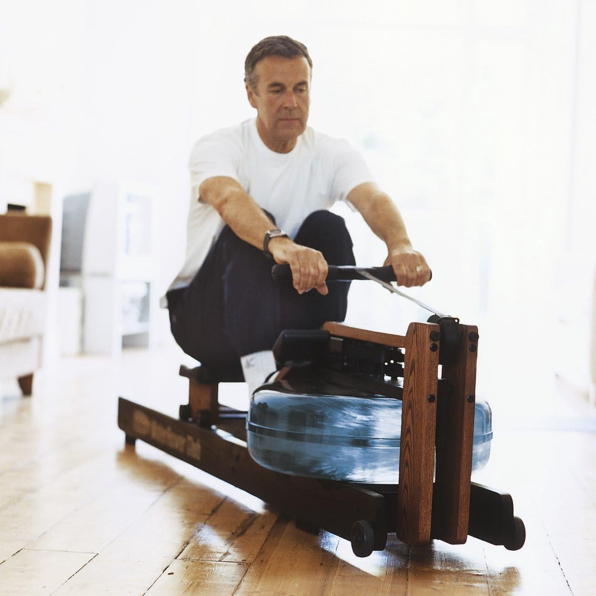 WaterRower Club Rowing Machine with S4 BLE Monitor | USA Made Water Rower | Original Handcrafted Erg Row Machine for Home Use & Gym