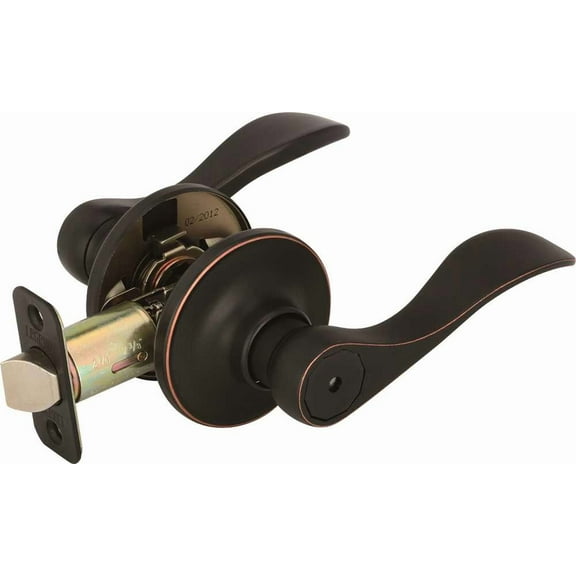 Legend 809122 Wave Style Lever Handle Privacy Bed and Bath Leverset Lockset, ...