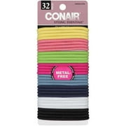 Conair Styling Essentials Large Bright Pastel Elastics, 32 Pack
