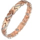 thumbnail image 1 of A Women's 100% Pure Copper and Crystal Bracelet with 3500 Gauss Magnets, for Arthritis Pain Relief and Therapy For Rsi & carpal Tunnel, 1 of 5