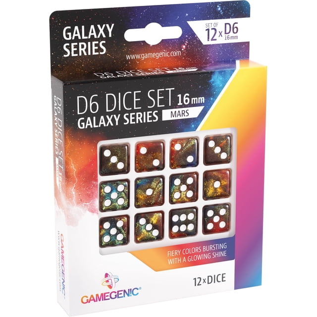 Juego de dados Nebula D6 de Gamegegenic Galaxy Series, 12 unidades, azul y morado