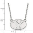 thumbnail image 2 of Sterling Silver Ss Rh-P Logoart Brigham Young University Small Pendant With Necklace (18 X 19) Made In United States ss009byu-18, 2 of 5