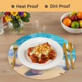 thumbnail image 4 of Coastal Beach Round 13 Inch Placemats Set of 8, Nautical Ocean Starfish Shells Sea Waves HeatResistant Non Slip Place Mats for Dining Table, Wipeable Braided Kitchen Table Mats for Housewarming, 4 of 9
