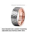 thumbnail image 4 of Vagzen 6mm 8mm Rose Gold Hammered Tungsten Rings for Men Women Couple, 4 of 8