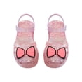 thumbnail image 2 of SGFCWSX Girls Jelly Sandals Kids Glitter Bow Closed Toe Adjustable Strap Summer Casual Shoes Pink Size 1.5-2 Years, 2 of 9