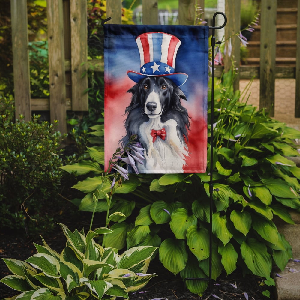 Borzoi Patriotic Garden Flag 11.25 in x 15.5 in