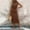 Brown, variant on Solid Women Wedding Guest Dress Midi Bodycon Sleeveless Party Cocktail Dresses Beach Slim Fit Summer Mock Neck Dresses