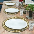 thumbnail image 4 of Gold Ivory White Beaded Placemats Set of 8 for Dining Coffee Table Scratch Heat Stain Resistant Charger Kitchen Decor Durable Tablemats - Fall Autumn Thanksgiving Holiday - 14 Inches, 4 of 8
