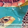 thumbnail image 3 of Sea Turtle Waterproof Printed Shower Curtain Set with Hooks for Bathroom Decoration - Bathroom Curtains Included, 3 of 5