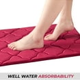 thumbnail image 5 of 2 Piece Geometric Design Solid Color Memory Foam Rug Set Non-Slip PVC Backing, 5 of 7