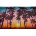 thumbnail image 2 of Coolnut Palm Tree Kitchen Curtains 2 Panels, UV Protected Tier Curtains Half Window Curtains Kitchen Tiers for Guest Room Bathroom Sink Laundry Room Basement,36 x 27 Inch, 2 of 6