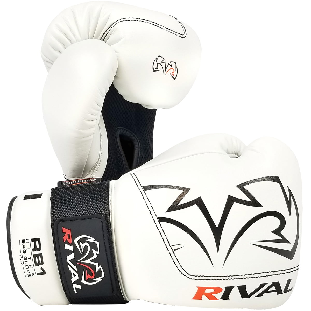 Purple/White 14 oz Hook and Loop Bag Gloves Rival Boxing RB7 Fitness 