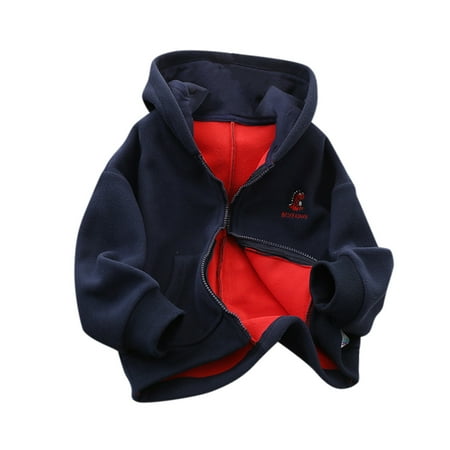 

kpoplk Dress Jackets For Baby Girl Kids Toddler Boys Girls Hooded Plaid Shirt Button-Long Sleeve Hoodie Coat Fall Winter Clothes(BU1)