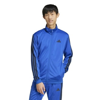 adidas Essentials 3-Stripes Tricot Track Jacket (Mens, Legend Ink