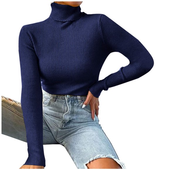 TIMIFIS Womens Long Sleeve Turtleneck Shirt Lightweight Slim Turtle Neck Active Tops Basic Pullover Undershirt Pullover Undershirt Active Shirts - Fall/Winter
