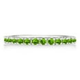thumbnail image 3 of Peridot Stackable Band Anniversary Ring Guard 14k White Gold (0.38ct), 3 of 3
