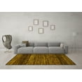 thumbnail image 3 of Ahgly Company Machine Washable Indoor Square Oriental Yellow Modern Area Rugs, 4' Square, 3 of 4