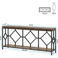 thumbnail image 2 of Tribesigns Extra Long Sofa Table, 71 Inch Narrow Long Console Tables Behind Couch Table with Open Storage Shelf, 2 of 7