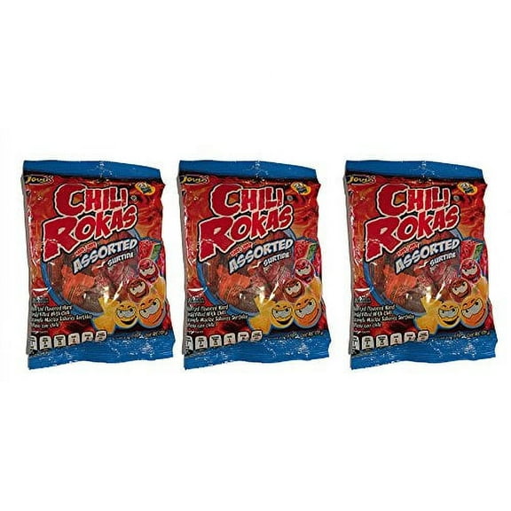 Chili Rokas Revolcadas (21 Pieces, 3 Pack), Assorted Mexican Candies, Sweet and Sour Hard Candy Pieces, Mexican Party Supplies, Chili-Covered Snacks, Individually Wrapped Candies