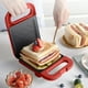 thumbnail image 5 of Sandwichera Eléctrica Antiadherente De Acero Inoxidable Para Paninis, Tostadora Compacta Roja Para Desayunos Caseros,Vsgery, 5 of 8