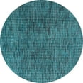thumbnail image 1 of Ahgly Company Indoor Round Abstract Light Blue Modern Area Rugs, 6' Round, 1 of 4