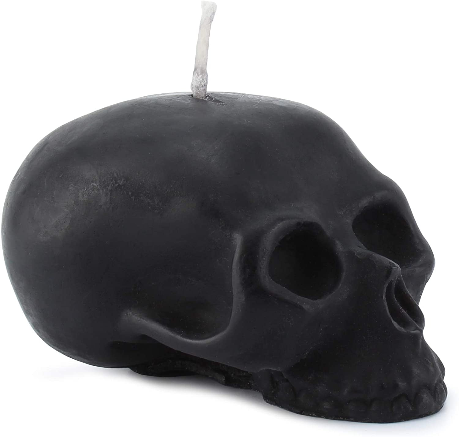 Pink or gray Skull candle with gold leaf