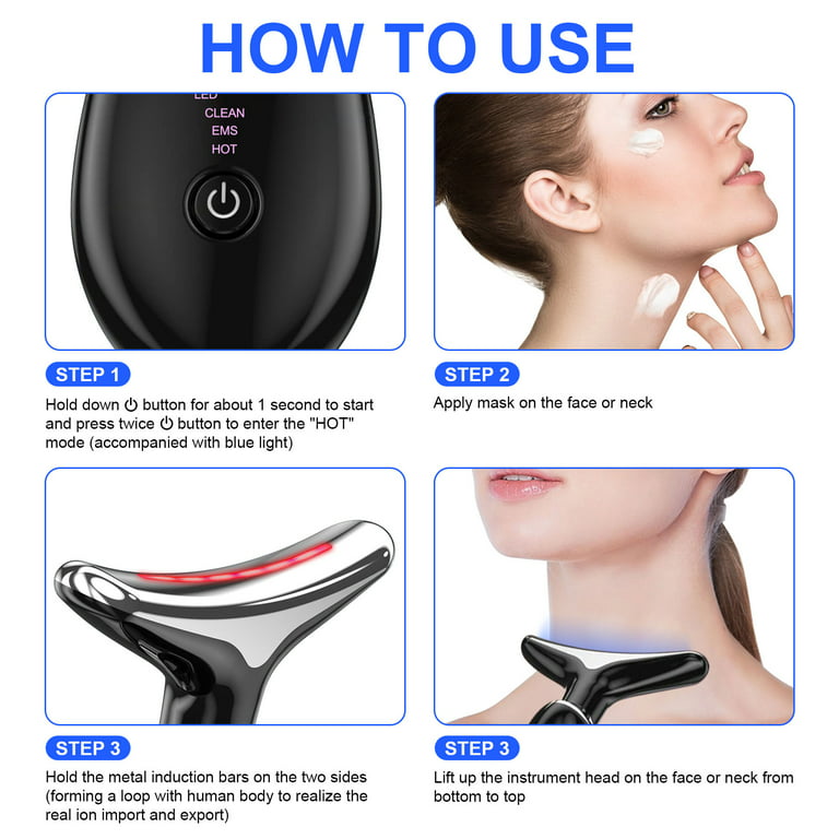 Neck Beauty Device,Face Neck Massager for Warming Lift,Skin