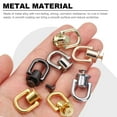 thumbnail image 3 of Metal Ball Studs Rivets D Ring, 8 Pcs Ball Post Head Buttons Studs Rivets with Screw (Black), 3 of 6