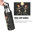 thumbnail image 4 of Yayeee 20oz Insulated Water Bottle Double Wall Stainless Steel with Flip Straw Lid, Black Halloween Dancing, 4 of 7