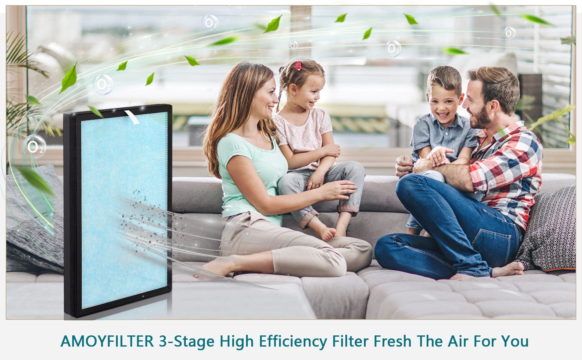 TXFNY HP8 Replacement Filter Compatible with Simpure HP8 Air Puri-fier Filter, 3-in-1 Filtration with Nano-Silver Ion Pre-Filter, H13 True HEPA Filter and Activated Carbon Filter