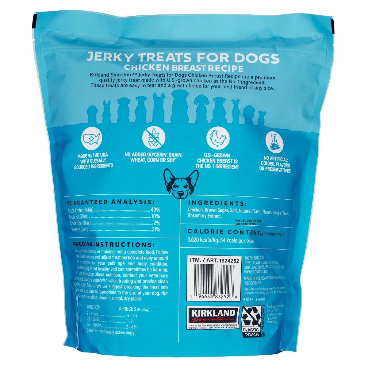 Kirkland Signature Chicken Jerky Dog Treat, 48 Ounce