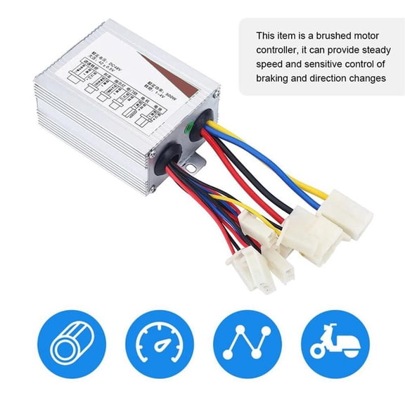 500W Brushed Controller Electric Bicycle E-Bike Scooter Brush Controller Motor for Electric Scooter(36V)