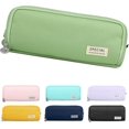 thumbnail image 1 of Estuche Escolar Estuche de Gran Capacidad con 3 Compartimentos Estuche Escolar para Niñas Niños Mujeres Papelería Escolar Bolsa de Maquillaje Organizador Regalo (Verde), 1 of 4