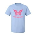 thumbnail image 2 of Wild Bobby, Butterfly Pink Ribbon Faith Hope Love, Breast Cancer Awareness, Men Graphic Tee, Light Blue, XX-Large, 2 of 5