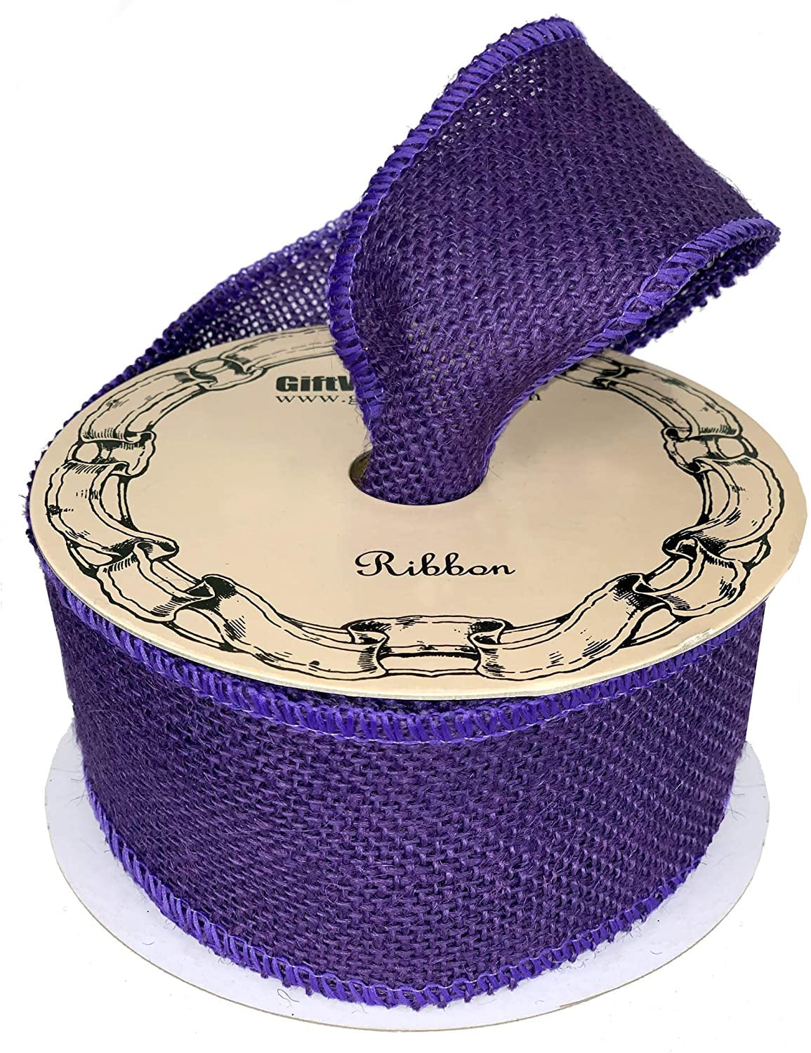 purple burlap fabric