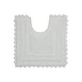 thumbnail image 3 of Better Trends 20" x 20" U-Shape Toilet Rug 100% Cotton Tufted Bathroom Rug, Contour Mat, Water Absorbent, Reversible, Machine Washable, (White) Lilly Crochet Collection, 3 of 7